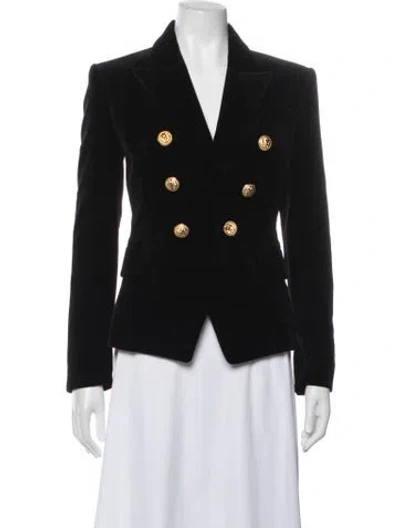 Pre-owned Balmain Velvet Blazer In Black