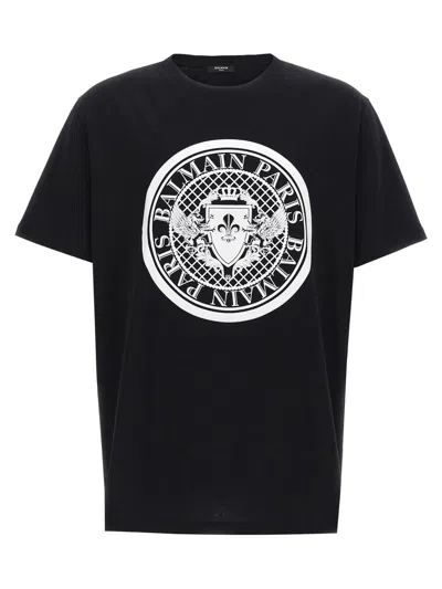 BALMAIN BALMAIN VELVET LOGO T-SHIRT