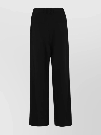 Balmain Versatile High Waist Wide Leg Trousers In Black