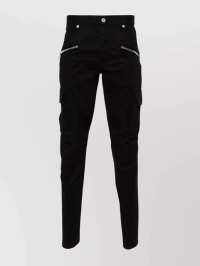 BALMAIN VERSATILE MID-RISE TAPERED LEG TROUSERS