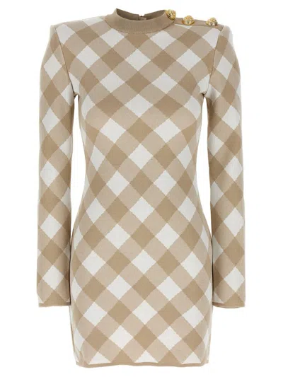 BALMAIN BALMAIN VICHY DRESS