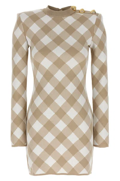 BALMAIN BALMAIN VICHY DRESS