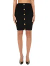 Balmain Knit Skirt With Buttons