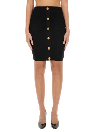 BALMAIN BALMAIN "VICHY" KNIT SKIRT