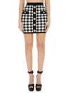 Balmain Cropped Button-embellished Jacquard-knit Top