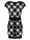 BALMAIN VICHY TWEED DRESS