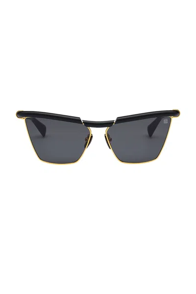 Balmain Victoire Geometric Frame Sunglasses In Gray