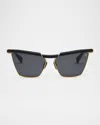 Balmain Victorie Cat Eye Titanium Sunglasses In Blk Gld