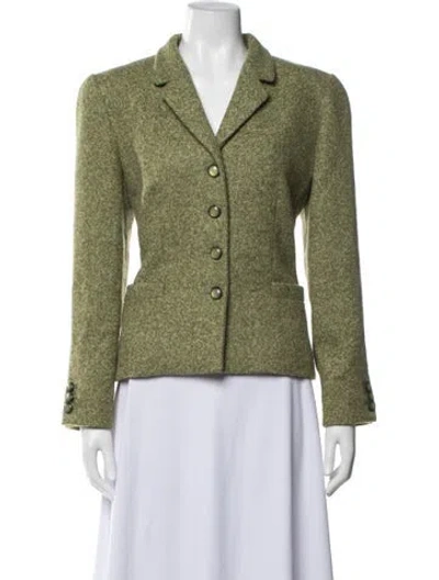 Pre-owned Balmain Vintage 1980's Coat In Green