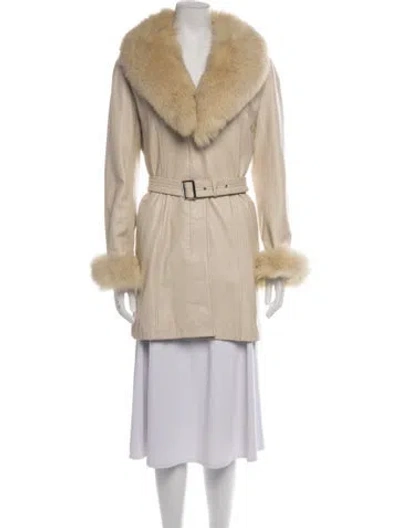 Pre-owned Balmain Vintage 1990's Trench Coat In Neutrals