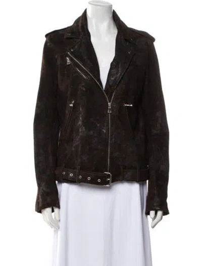 Pre-owned Balmain Vintage 2010 Biker Jacket In Brown