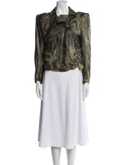 Pre-owned Balmain Vintage 2010 Biker Jacket In Neutral