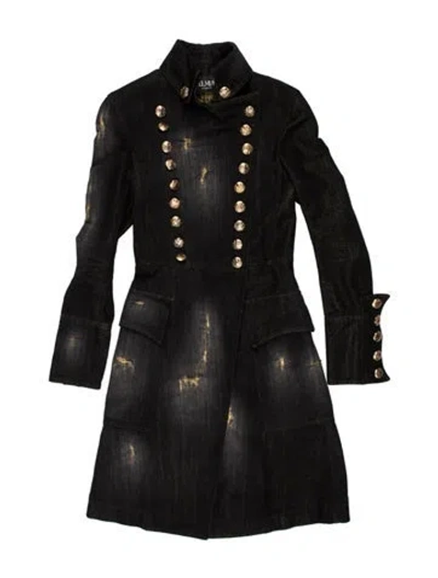 Pre-owned Balmain Vintage 2010 Coat In Black