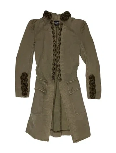 Pre-owned Balmain Vintage 2010 Coat In Green