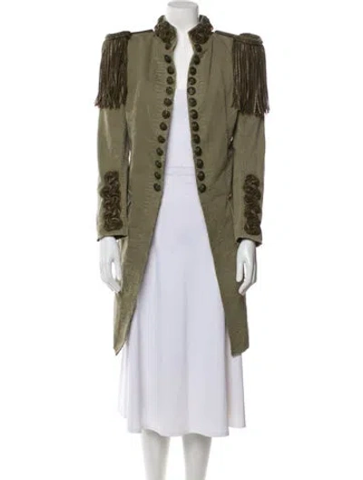 Pre-owned Balmain Vintage 2010 Coat In Green