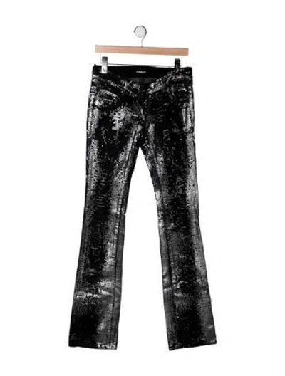 Pre-owned Balmain Vintage 2010 Flared Jeans In Black