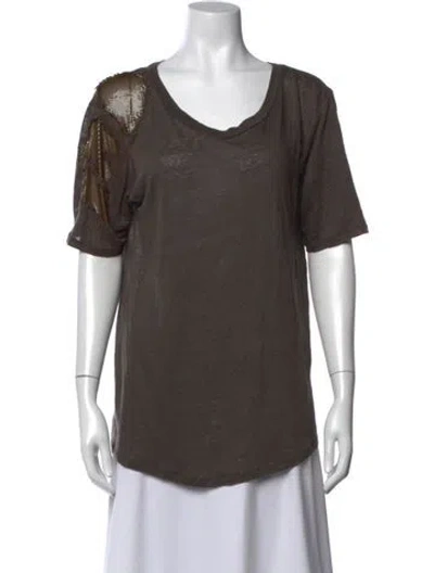 Pre-owned Balmain Vintage 2010 T-shirt In Brown