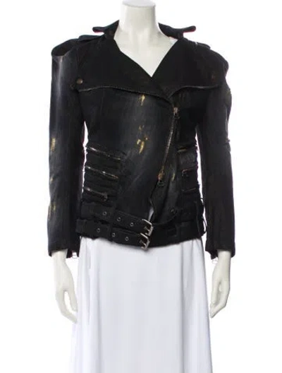 Pre-owned Balmain Vintage 2011 Biker Jacket In Black
