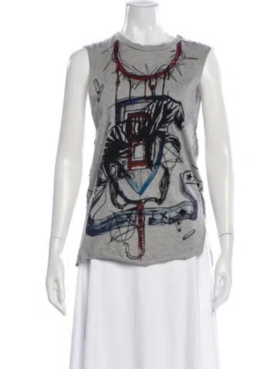 Pre-owned Balmain Vintage 2011 Top In Gray