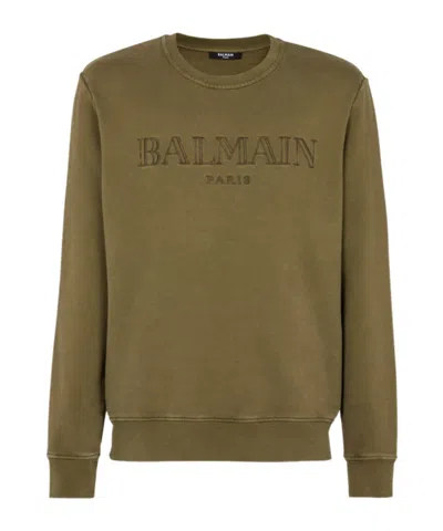 BALMAIN BALMAIN VINTAGE LOGO EMBROIDERED SWEATSHIRT
