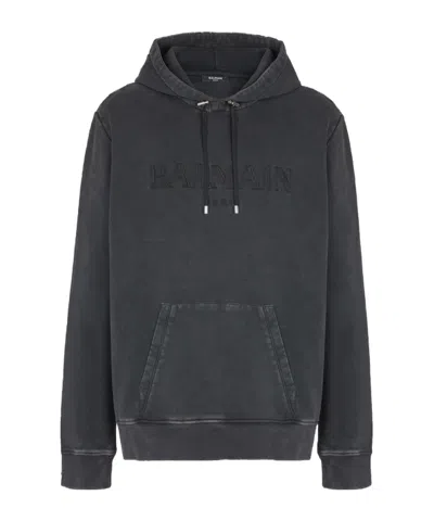 BALMAIN VINTAGE BALMAIN EMBROIDERED HOODIE