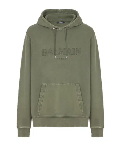 BALMAIN VINTAGE BALMAIN EMBROIDERED HOODIE