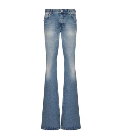 Balmain Vintage Denim Bootcut Jeans In Blue