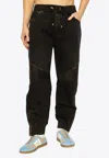 Balmain Vintage Effect Straight-leg Pants In Black