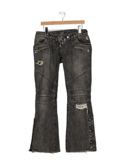 Pre-owned Balmain Vintage Flared Jeans In Grey