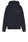 Balmain Signature Hooded Sweatshirt In Black