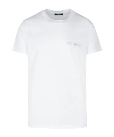 Balmain Vintage Gel-logo T-shirt In White