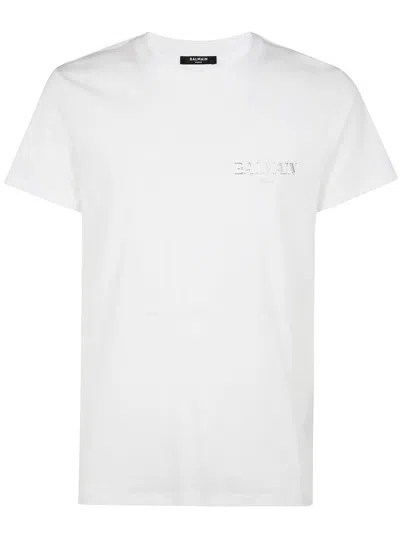 Balmain Vintage Gel-logo T-shirt In White