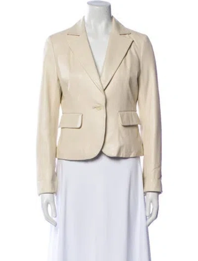 Pre-owned Balmain Vintage Lambskin Blazer In Neutral