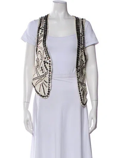 Pre-owned Balmain Vintage Lambskin Vest In Neutral