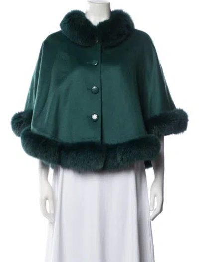 Pre-owned Balmain Vintage Late 1990's - Early 2000's Cape In Green