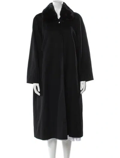 Pre-owned Balmain Vintage Late 1990's - Early 2000's Fur Coat In Gray