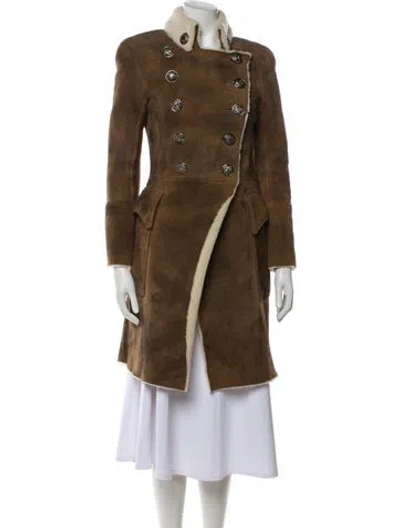 Pre-owned Balmain Vintage Late 2000's - Early 2010's Fur Coat In Brown