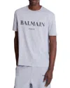 Balmain Vintage Logo Graphic Tee In Gray