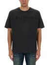 Balmain Vintage Logo T-shirt In Gray