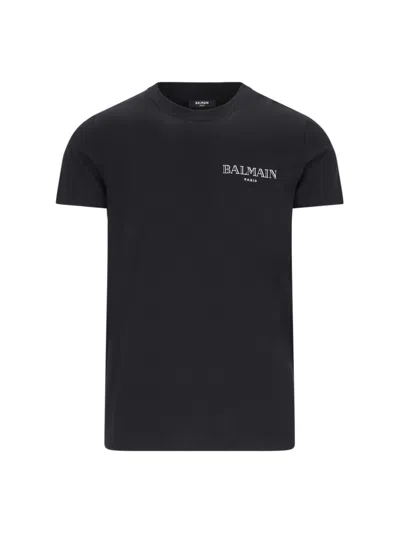 Balmain Vintage Short-sleeved T-shirt In Black  