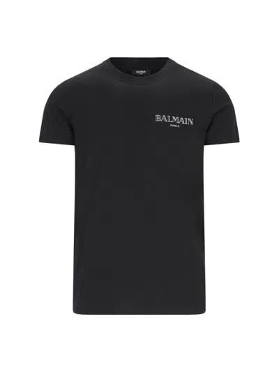 Balmain Vintage Logo T-shirt In Black