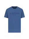 Balmain Loose Ss T-shirt Clothing In Blue