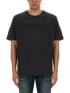 Balmain Vintage Logo T-shirt In Gray