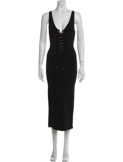 Pre-owned Balmain Vintage Midi Length Dress In Black