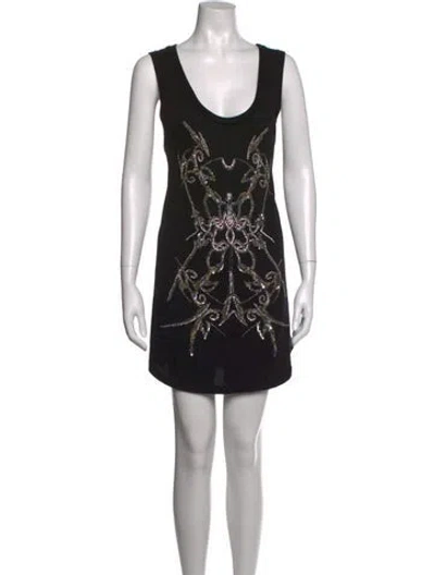 Pre-owned Balmain Vintage Mini Dress In Black