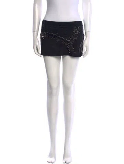 Pre-owned Balmain Vintage Mini Skirt In Black