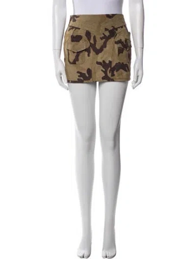 Pre-owned Balmain Vintage Mini Skirt In Green