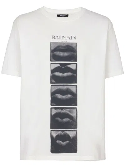 Balmain Vintage Print T-shirt In White