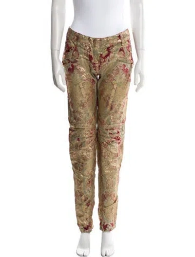 Pre-owned Balmain Vintage Skinny Leg Pants W/ Tags In Gold