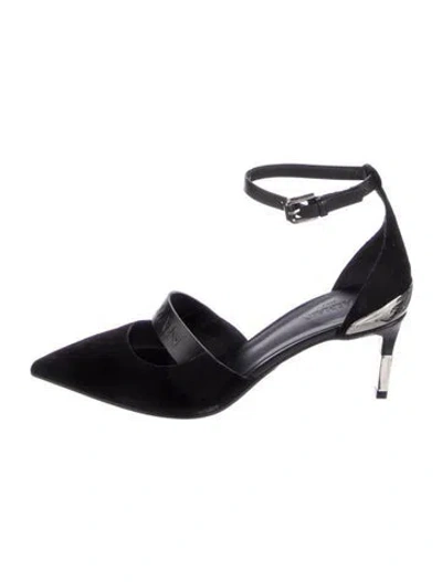 Pre-owned Balmain Vintage Suede D'orsay Pumps In Black